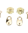 Vintage Hasp Latch Lock Set For Jewelry Boxes And Wooden Cabinets With Rustproof Zinc Alloy And Iron Construction Glossy Finish