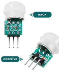 Front and side view of AM312 PIR Sensor Module 10 Pack Mini Pyroelectric Infrared Motion Detector For DIY Electronics 2 7V To 12V