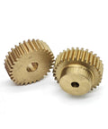0.7 Module 47 Teeth Brass Spur Gear With Straight Teeth Cylindrical Gear 11mm Bore 34.3mm Diameter 5mm Tooth Thickness