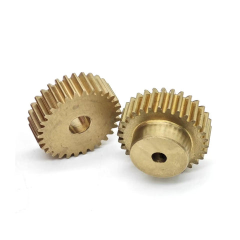 0.7 Module 47 Teeth Brass Spur Gear With Straight Teeth Cylindrical Gear 11mm Bore 34.3mm Diameter 5mm Tooth Thickness