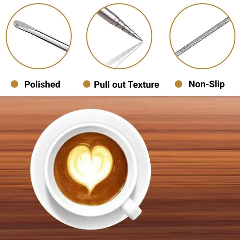 Stainless Steel 304 Milk Frothing Pitcher Cup 12oz 350ml With V Mouth Design For Latte Art accessories shown with cappuccino
