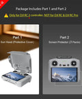 2 In 1 Anti Glare Sun Hood Shield And Screen Protector Kit for RC 2 Remote showing components, including screen protector packs
