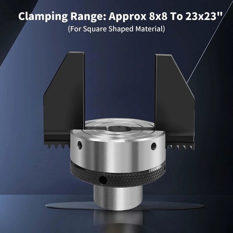 Front view of a 2-inch, 2-jaw pen drilling lathe chuck in silver metal with knurled ring for 1 inch x 8TPI direct thread.