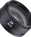 2X Barlow Lens For SM And SW Stereo Microscopes 48mm Mount Doubles Magnification Ideal Upgrade For Sharper Detailing And Clearer Focus On Your Microscope, Fits SM20 And Other Compatible Models, black 48mm lens