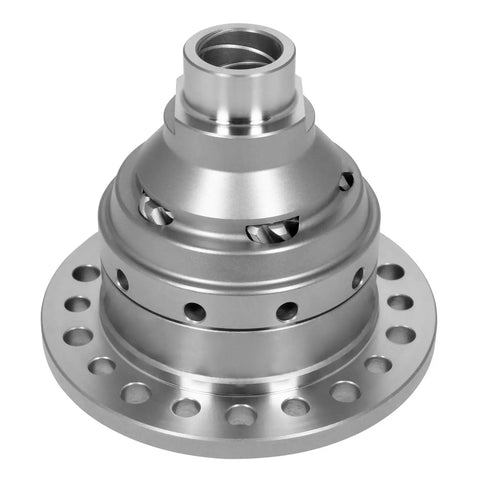 Locker Helical Limited Slip Differential for Dana 30 Front 27 Spline 3.73 and Up, forged 8620 steel case, close-up view