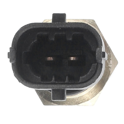 A-Premium engine coolant temperature sensor for Polaris Ranger and RZR, metal threaded body with black 2-pin connector, front view.