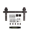 Hardware kit for DIY Finished Knotty Pine Double Sliding Barn Door With Hardware Kit, 84x84 Inches, Dark Walnut, Hand Made In The USA