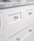 Brushed Nickel Cabinet Knobs Set 25 Pack Zinc Alloy Round Drawer Pulls For Kitchen And Furniture, Diameter 1.1 Inches
