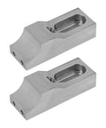Low Profile Side Clamp Vise Set For CNC Milling, 2Pcs S136H Die Steel Arc Shaped M8 Jaw With 60kN Clamp Force
