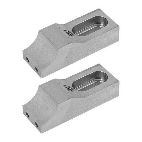 Low Profile Side Clamp Vise Set For CNC Milling, 2Pcs S136H Die Steel Arc Shaped M8 Jaw With 60kN Clamp Force