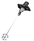 Heavy Duty 12 Amp Concrete And Mortar Mixer With Soft Start For Smooth Pours Five Eighth Inch Keyed Chuck Includes One Hundred Millimeter Large Spiral Mixing Paddle Durable Die Cast Gearbox Built To Last For Home Reno Or Professional Jobs visible