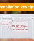 Installation tips for Extra Wide Baby Gate With Auto Close Pressure Mounted Walk Through Pet Gate For Doorways And Stairs White Metal Large