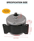24V 250W Small Brushed Permanent Magnet DC Motor with specifications, aluminum body, 8mm shaft, for DIY projects, mowers, grinders