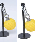 Hand Grip Ball For Dumbbell Bracket Set Anti Slip Surface And Easy Detachment Yellow PC And Steel Fitness Gear