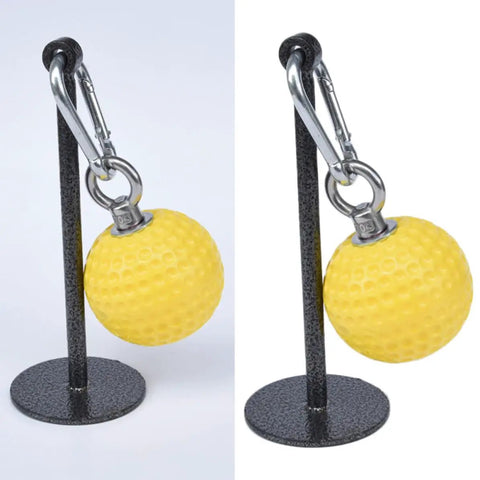 Hand Grip Ball For Dumbbell Bracket Set Anti Slip Surface And Easy Detachment Yellow PC And Steel Fitness Gear