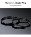 67 To 82mm Step Up Ring Adapter Set Aluminum Alloy Lens Filter Converter For 67mm Lenses 2-Piece Durable Rings on display