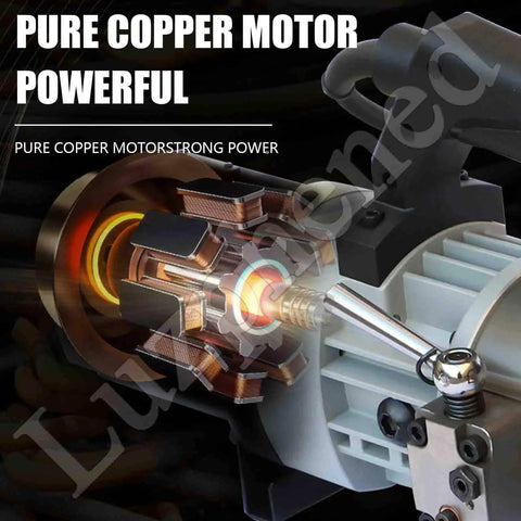 Hydraulic Rebar Bender And Straightener For 8-36 Mm Steel Bars Fast Mid Low Carbon Construction Tools 90-135 Degree Bend Angles showing pure copper motor interior with detailed components.