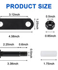 Trailer Shackle Kit For Double Eye Springs, Tandem Axle Handcuff And Spring Hanger Kit size dimensions diagram