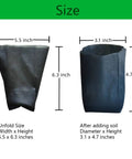 200 Pack Breathable Plant Grow Bags 5.5 By 6.3 Inch Biodegradable Nonwoven Seedling Pots Size Dimensions