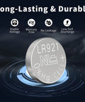 No Fuss SR920SW Watch Batteries Ten Pack Compatible With 370 371 AG6 Button Cells Deliver Steady Long Lasting Power For Your Favorite Wristwatches Mercury Free Zero Lead - LR921 button cell with stable voltage, mercury free features.