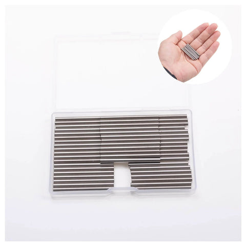 50 Pcs 3Mm X 40Mm Silver Stainless Steel Dowel Pins 304 for Bookshelf Cabinet Furniture Fixing and Easy DIY Assembly