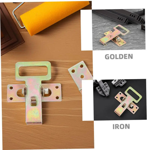 Heavy Duty Metal Sofa Connection Buckles Set For Interlocking Durable Furniture Link Parts on wooden surface and labeled sections