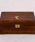 Wooden box with brass hidden hinges ten pack set for keepsake boxes and jewelry boxes, 5mm cylinder barrel hinges on lid