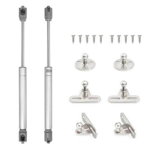 Two Pack 270mm Gas Spring Door Hinge For Cabinets And Wardrobes, 100N Soft Close Lift Support Rod, Heavy Duty Chest Trunk Hinge