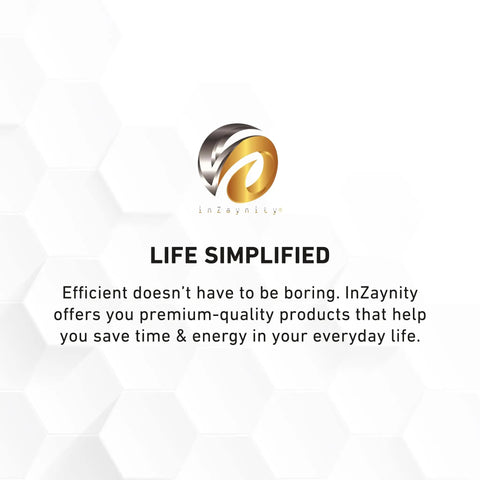 InZaynity logo with text 'Life Simplified' and description of premium-quality products.