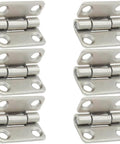 Compact 1 Inch Self Closing Cabinet Hinge Six Pack With Friction Hold At Any Angle And 320 Degree Rotary Steel Damping for small doors