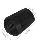 Four Pack Black TPR Rubber Feet For Camping Chairs And Folding Seats, Anti Sink Ground Protection With Textured Bottom, Heavy Duty Coating, Built