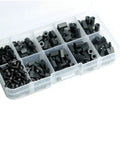 M3 300Pcs Black Nylon Hexagon Spacer Screws And Nuts Kit With Dope High Temperature Resistance Insulation And Non Conductive Properties Perfect For Office Gear And Electroplating Projects, in organizer box