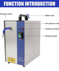 Heavy Duty Commercial Jewelry Steam Cleaner 1300W Professional Electric SteamJet with controls and indicators on steel housing.