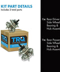 Rear Wheel Bearing And Hub Assembly Set For Toyota Prius 2010 2015 And Prius Plug-In 2012 2015 box with dual hub bearings