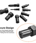 10 Piece Motorcycle Blind Bearing Puller Kit With Inner Bearing Extractor Collets 8mm To 25mm shown with secure design description