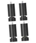 Four Piece Aluminum Furniture Support Legs 20cm Black Table Feet For Cabinets Beds Sofas And Tables With 10mm Thread Hole