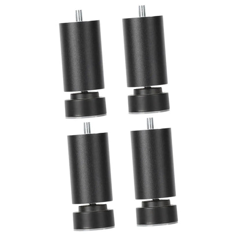 Four Piece Aluminum Furniture Support Legs 20cm Black Table Feet For Cabinets Beds Sofas And Tables With 10mm Thread Hole