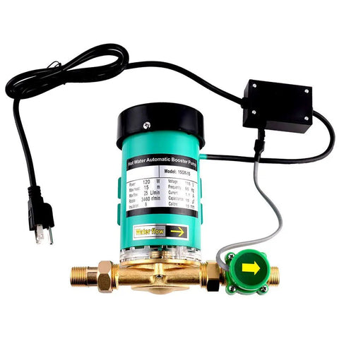 Boost Your Home Water Pressure With This 115V 60Hz Three Quarters Inch Outlet Booster Pump 120W Automatic Shower Pump With Flow Switch Ideal For Low Water Pressure In Apartments Bathrooms Kitchens And Your Place