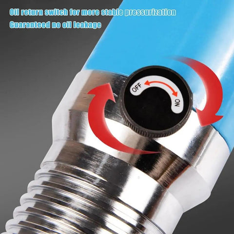Close-up of oil return switch on Beefy Hydraulic Wheel Bearing Puller Kit With 3 Jaw Separator for heavy machinery repair.