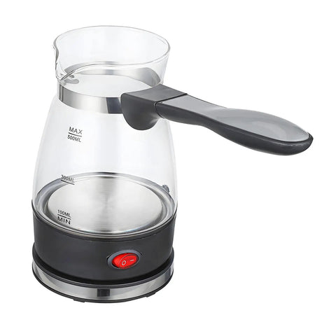 Electric Turkish Coffee Pot With Detachable Handle Clear Glass Teapot And Kettle For Office Home Or On The Go RV Restaurant Use 110V