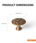 Six Pack Antique Brass Cabinet Knobs Featuring Intricate Vintage Mandala Design Ideal For Dressers Cabinets And Drawers Great For Restoring Antique Furniture And Creating Classic Farmhouse Style. Dimensions 1.3in x 1in