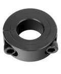 SinoaxisSpace shaft collar, 1/2 in bore, double-split clamp-on, black steel, with two M4 screws