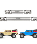 Stainless Steel D Shaped Drive Shaft for SCX24 Gladiator Power Wagon Upgrade with Tight Connection and Realistic Scale Joint for Rugged Trail Crawlers Not Compatible With SCX24 Deadbolt, two lengths