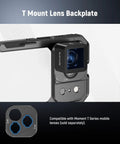 Phone Cage Rig for iPhone 17 Pro Max With Quick Release Stabilizer Kit, T Mount Adapter, durable aluminum frame, PA144 Black