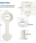 Durable Cooler Replacement Parts Kit with Plastic Hinges and Drain Plug Assembly for 1 Inch Shaft Length, 1 and 2 Pack dimensions.
