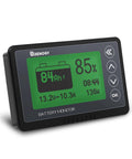 Front view of Rugged Battery Monitor With Shunt For 12V Rigs Up To 500A, 10 To 120 Volt Range, High And Low Alarm, with digital display.