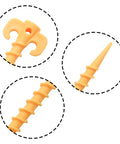 Close-up details of 8 Pack 19.5cm Heavy Duty Tent Stakes With Screw Shape For Superior Ground Grip In Sand, Grass And Soft Ground