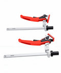 Two Pack Welding Table Clamps For Three Quarter Inch Dog Holes Heavy Duty Workbench Clamps With Beefy Grips Up To Six And Five Sixteenths Inch