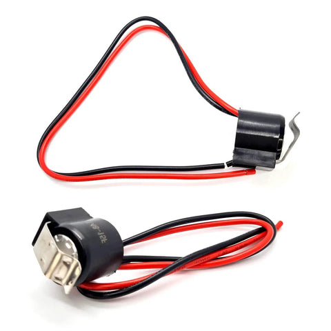 Fridge Defrost Thermostat Bimetal Replacement Part For Easy Install No Fuss Fixes Temperature Control Issues Fridge Too Warm Or Freezer Not Defrosting Fits Whirlpool WPW10225581 PS11750673 2149849 By DR Quality Parts, shown with red and black wires.
