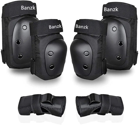 6 In 1 Protective Gear Set With Knee Pads Elbow Pads And Wrist Guards For Skateboarding Biking Roller Skating And Cycling Adults And Kids Durable Impact Resistant With Ventilated Foam For Comfort And All Day Safety